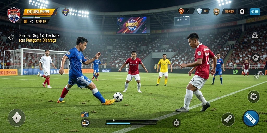 Screenshot gameplay DOUBLE999 yang menampilkan aksi seru di lapangan.