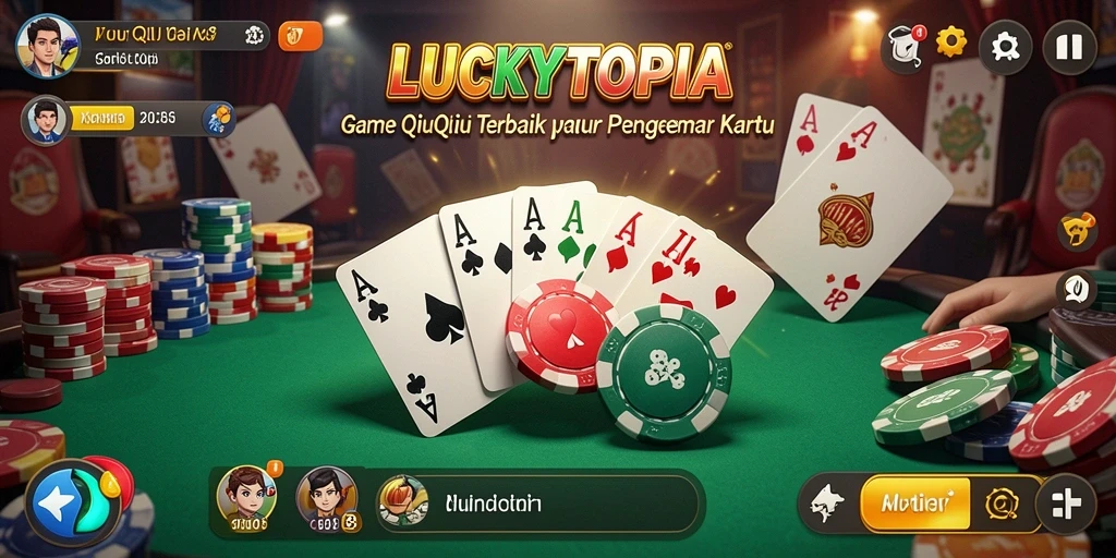 Gameplay seru QiuQiu di LUCKYTOPIA yang mengasyikkan.
